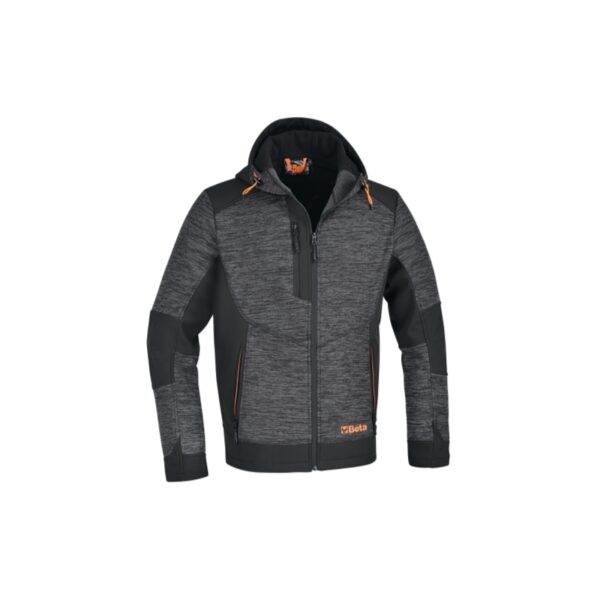 Bluza polarowa zapinana na zamek z wstawkami z materiału softshell, ciepła i wygodna w każdej sytuacji, o nowoczesnym wyglądzie. 7637G XS