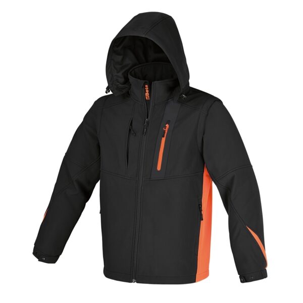 Kurtka softshell z odpinanymi rękawami i kapturem 7659N S