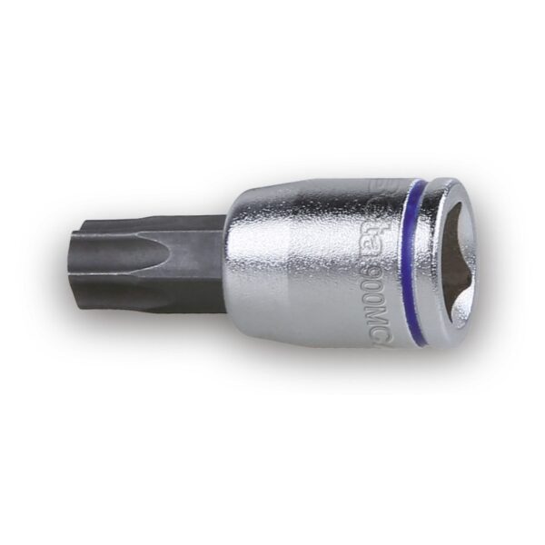 Nasadki z końcówką wkrętakową profil Torx®, gniazdo 1/4", chromowane - końcówki czernione, rozmiar oznaczony kolorem 900MC/TX 10