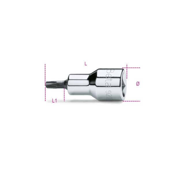 Nasadki z końcówką trzpieniową, profil Tamper Resistant Torx® 920RTX 20