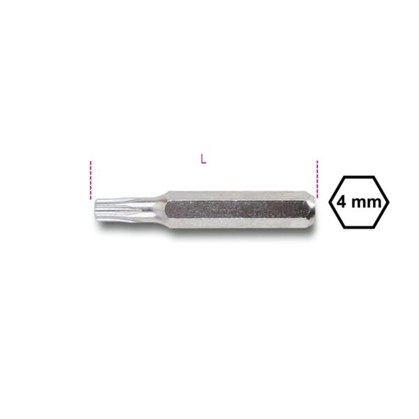 Końcówki wkrętakowe precyzyjne, profil Tamper Resistant Torx® 4 mm 1256RTX 6