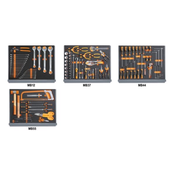 Zestaw 133 narzędzi do utrzymania ruchu w przemyśle w miękkich wkładach profilowanych 5935VI/2MB