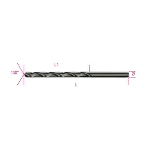 Wiertła kręte cylindryczne długie, szlifowane, czernione, HSS Beta - 412L 2,00