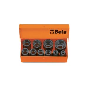 Komplet 10-ciu nasadek udarowych w pudełku metalowym Beta - 710/C10