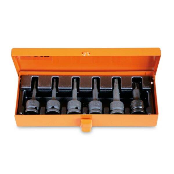 Komplet 6-ciu nasadek udarowych z końcówką trzpieniową, profil Torx® w metalowym pudełku Beta - 720TX/C6