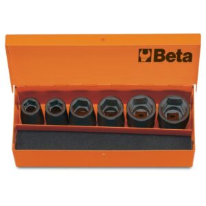 Komplet 6-ciu nasadek udarowych w pudełku metalowym Beta - 720/C6