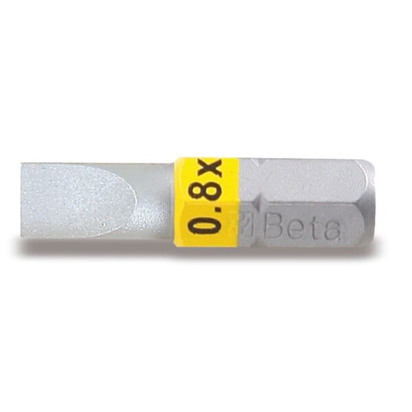 Końcówki wkrętakowe płaskie, z kolorowym oznaczeniem Beta - 860LP 0,5X3