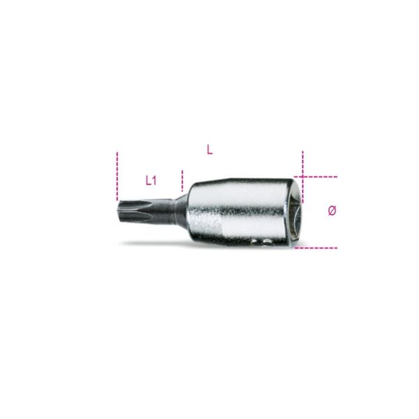 Nasadki z końcówką trzpieniową profil Torx® Beta - 900TX 06