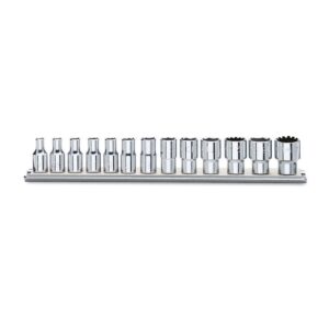 Komplet nasadek z profilem uniwersalnym, gniazdo 1/4", chromowane Beta - 900U/SB13