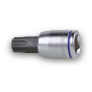 Nasadki z końcówką wkrętakową profil Torx®, gniazdo 1/4", chromowane - końcówki czernione, rozmiar oznaczony kolorem Beta - 900MC/TX 10