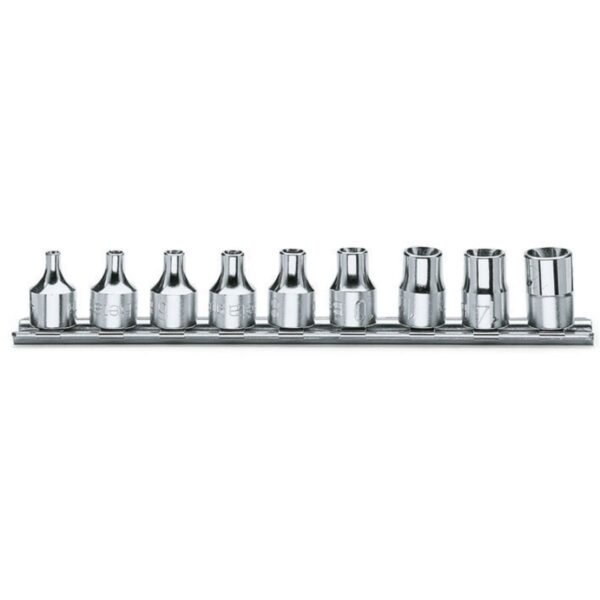 Zestaw 9-ciu nasadek, profil Torx® wewnętrzny (art. 910FTX) na szynie Beta - 910FTX/SB9