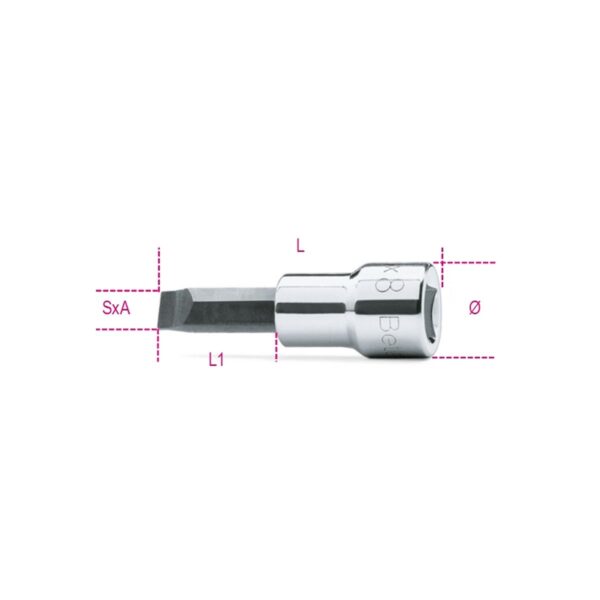 Nasadki z końcówką wkrętakową płaską Beta - 910LP 1X5,5