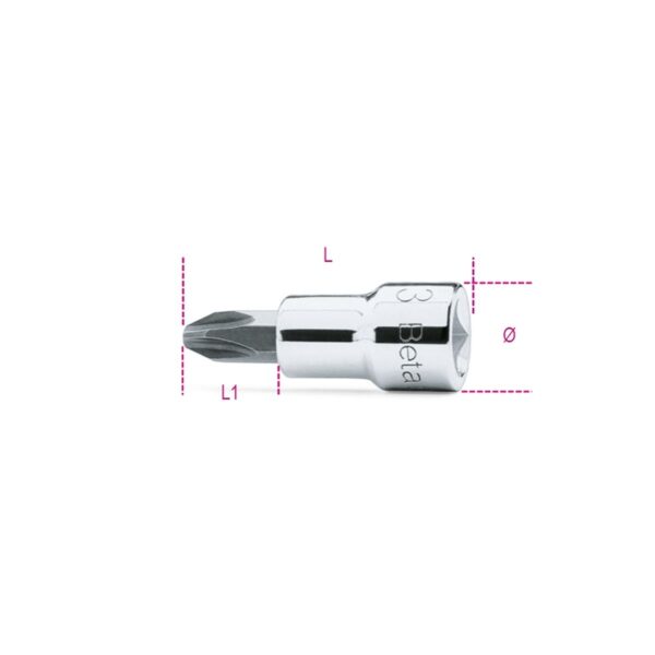 Nasadki z końcówką wkrętakową profil Phillips® Beta - 910PH 1