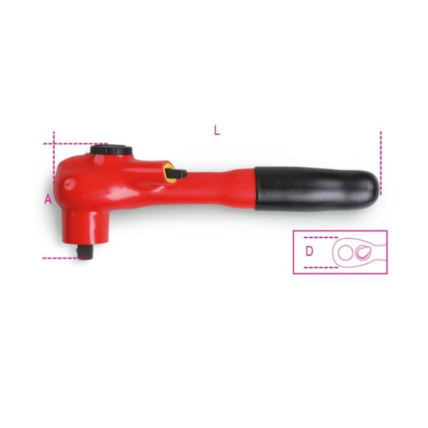 Pokrętło 3/8” z dwukierunkowym mechanizmem zapadkowym Beta - 910MQ/55