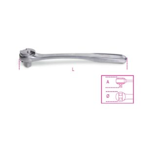 Pokrętło z dwukierunkowym mechanizmem zapadkowym o 72 zębach, wykonane ze stali nierdzewnej BetaINOX - 920/55 INOX