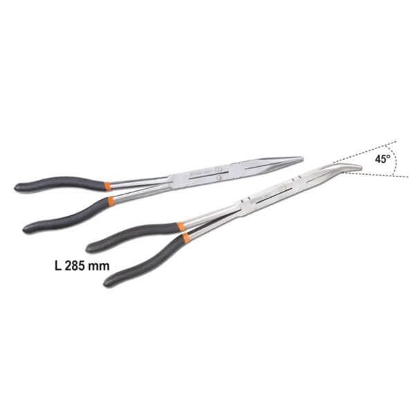 Zestaw 2 szczypiec półokrągłych długich, z podwójnym przegubem Beta - 1009L/DP-S2