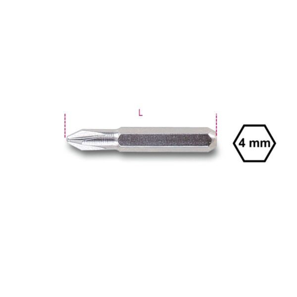 Końcówki wkrętakowe precyzyjne, profil Phillips® 4 mm Beta - 1256PH 000