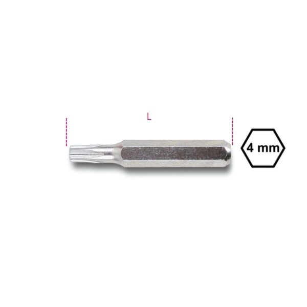 Końcówki wkrętakowe precyzyjne, profil Tamper Resistant Torx® 4 mm Beta - 1256RTX 6