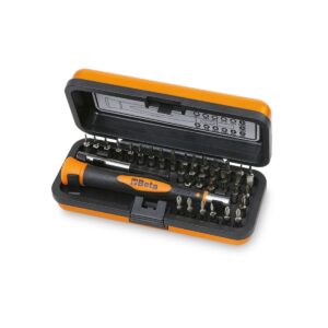 Wkrętak precyzyjny z 36 wymiennymi 4-mm końcówkami wkrętakowymi i magnetycznym przedłużaczem Beta - 1256/C36-2