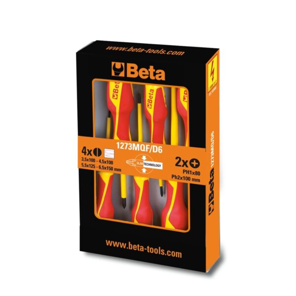 Zestaw 6 wkrętaków wąskich w izolacji do 1000V Beta - 1273MQF/D6