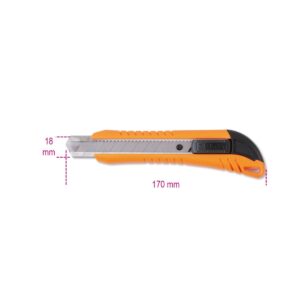 Nóż z ostrzem odłamywalnym, 18 mm, dostarczany z 3 ostrzami Beta - 1771