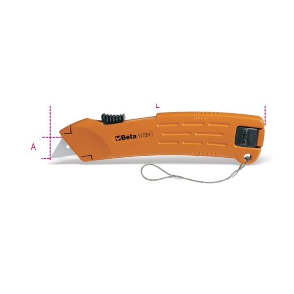Nóż z ostrzem chowanym, ostrze zapasowe H-SAFE Beta H-SAFE - 1772H-HS