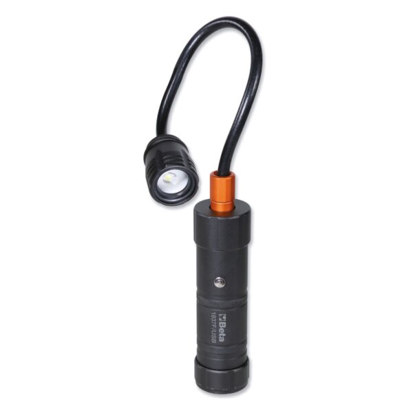 Lampa akumulatorowa przenośna LED o wysokiej jasności, umocowana magnetycznie, ustawialna, wykonana z wytrzymałego anodyzowanego aluminium, do 600 lumenów Beta - 1837F/USB