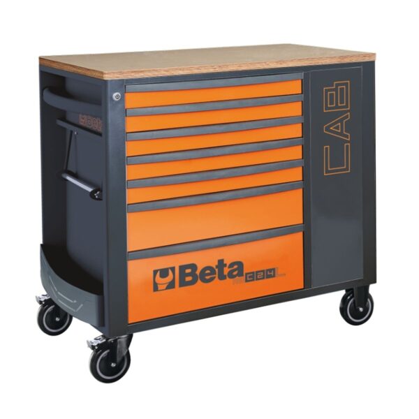 Wózek narzędziowy z 7 szufladami i szafką Beta - RSC24L-CAB/O
