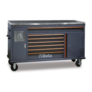 Wózek narzędziowy Work Station z 7 szufladami i wbudowanym koszem na śmieci BetaC45PRO - C45PRO 2.0 MWS/X