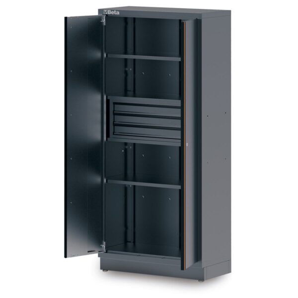 Szafa dwudrzwiowa z blachy z 3 szufladami, ze wspornikiem, system C45PRO 2.0 BetaRSC50 - C45PRO 2.0 AS2/3C