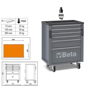 Wózek narzędziowy z 6 szufladami, system RSC50 2.0 BetaRSC50 - RSC50 2.0 C6