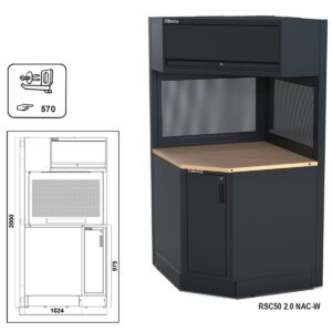 Narożnik wolnostojący, system RSC50 2.0 BetaRSC50 - RSC50 2.0 NAC-W