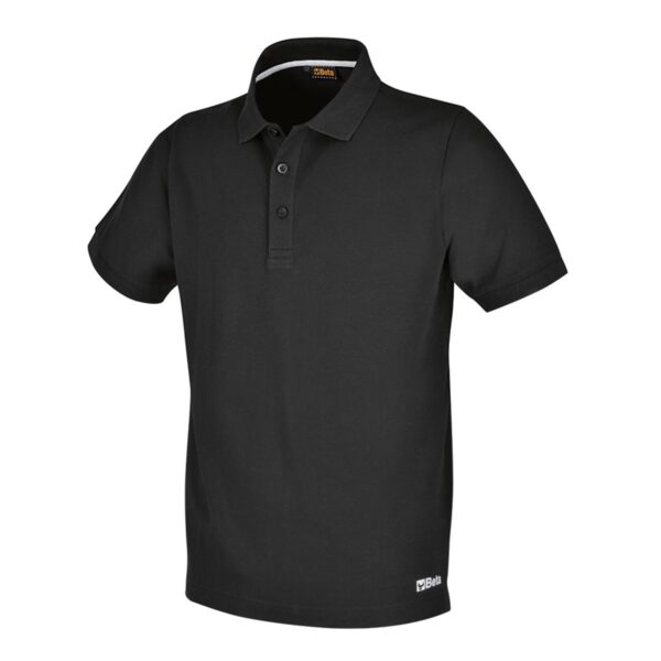 Koszulka polo, wykonana z bawełny piqué, 200 g/m3, czarna Beta - 7552N XS