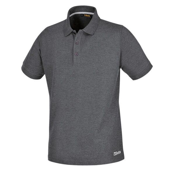 Koszulka polo, wykonana z bawełny piqué, 200 g/m3, szara Beta - 7552G XS
