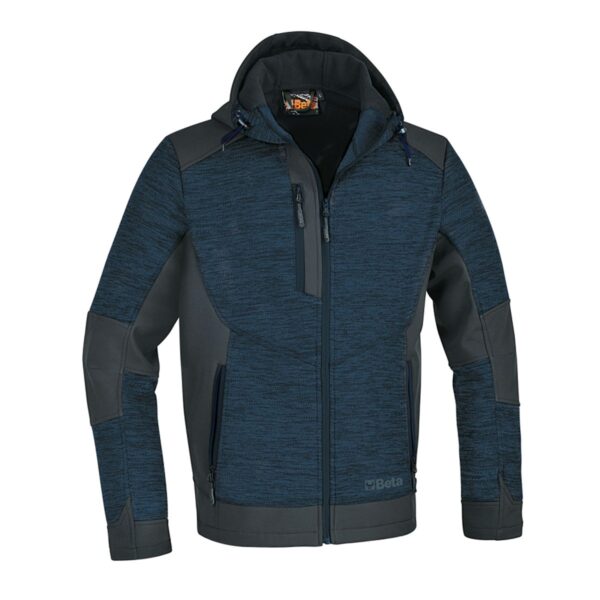Bluza polarowa z kapturem, z wstawkami z materiału softshell Beta - 7637B XS