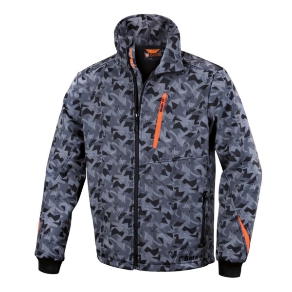 Kurtka softshell - szary kamuflaż Beta - 7658CM S