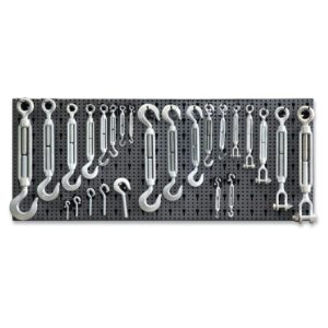 Zestaw 230 akcesoriów do lin stalowych, z elementami mocującymi, bez panelu SHOPinShop - 8600 R/13