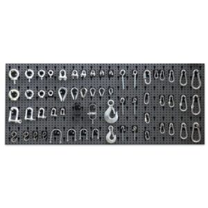 Zestaw 1862 akcesoriów do lin stalowych, z elementami mocującymi, bez panelu SHOPinShop - 8600 R/113