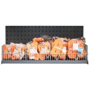 Zestaw 50 pasów mocujących z napinaczem zapadkowym, z półką, przegrodami siatkowymi i hakami ekspozycyjnymi, bez panelu SHOPinShop - 8600 R/601