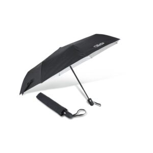 Parasol z tkaniny nylonowej T210, 3-sekcyjny stelaż aluminiowy, automat, czarny BETACollection - 9521