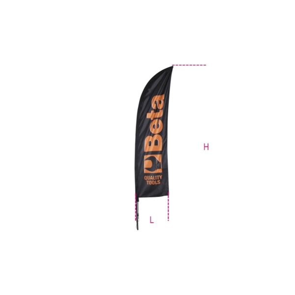 Flaga, 2x0,50 m, z masztem BETACollection - 9561VV 2,5