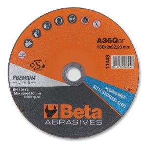 Tarcze do cięcia stali i stali nierdzewnej, cienkie, płaskie BetaABRASIVES - 11049 2,0