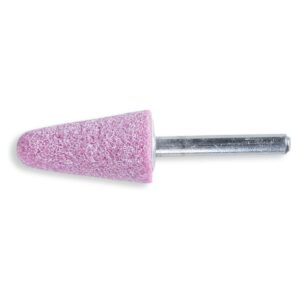 Ściernice trzpieniowe, stożkowe zaokrąglone, ziarno ścierne: elektrokorund różowy, spoiwo ceramiczne BetaABRASIVES - 11111 10X20