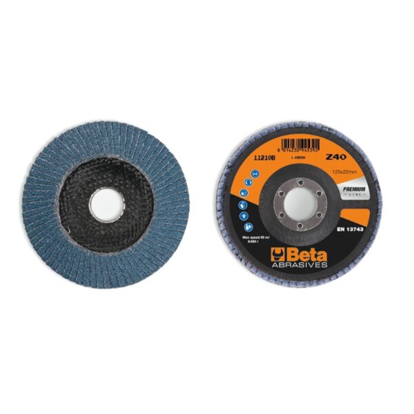Ściernice listkowe, ziarno cyrkonowe na podłożu z płótna, podkład z włókna szklanego, z pojedynczymi listkami BetaABRASIVES - 11210B 40