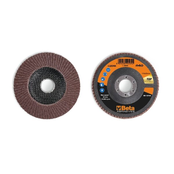 Ściernice listkowe, ziarno elektrokorundowe na podłożu z płótna, podkład z włókna szklanego, z pojedynczymi listkami BetaABRASIVES - 11234A 40