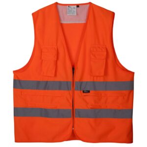 Vizwell VWEN01-S - Kamizelka ostrzegawcza z wieloma kieszeniami