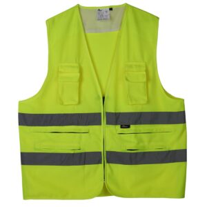 Vizwell VWEN01-S - Kamizelka ostrzegawcza z wieloma kieszeniami
