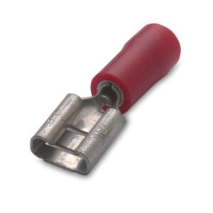 NASUWKA IZOLOWANA Z ANTYWIBRACYJNĄ TULEJKĄ MIEDZIANĄ, 1.5-6.3/0.8, PVC, ZAKRES 0.25-1.5 MM2, CZERWONA, OPAKOWANIE 100 SZTUK MODEL BM00190