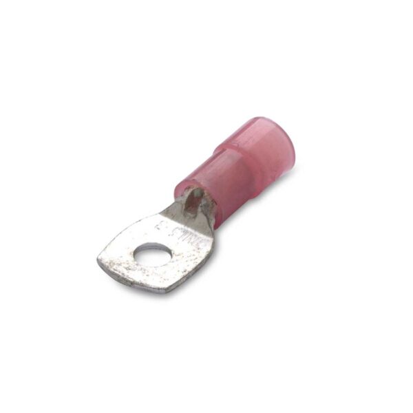 KOŃCÓWKA KABLOWA OCZKOWA, RUROWA, MIEDZIANA CYNOWANA, IZOLOWANA, 1.5/3, 1.5 MM2, ŚR3, NYLON, CZERWONA, Z OTWOREM INSPEKCYJNYM, OPAKOWANIE 100 SZTUK MODEL BM001071