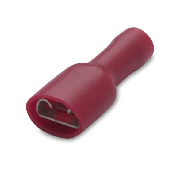 NASUWKA CAŁKOWICIE IZOLOWANA Z ANTYWIBRACYJNĄ TULEJKĄ MIEDZIANĄ, 1.5-6.3/0.8, PVC, ZAKRES 0.25-1.5 MM2, CZERWONA, OPAKOWANIE 100 SZTUK MODEL BM00191